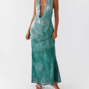 Peppermayo Green Backless Dress